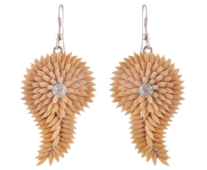 Blinking Beige Organic Seed & Grain Jewellery for Women